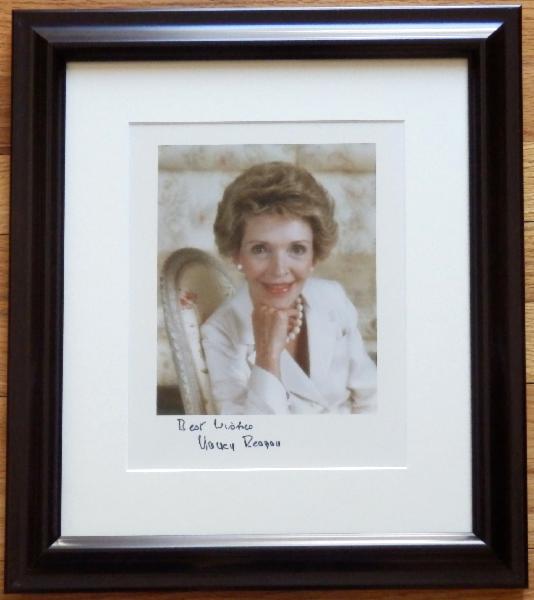 Nancy Reagan Signed 8 x 10 Color Photo